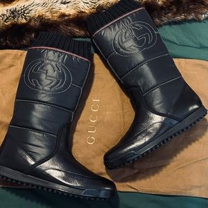 ❌❌SOLD‼️‼️‼️❌❌❌Gucci GG Black, All weather boots